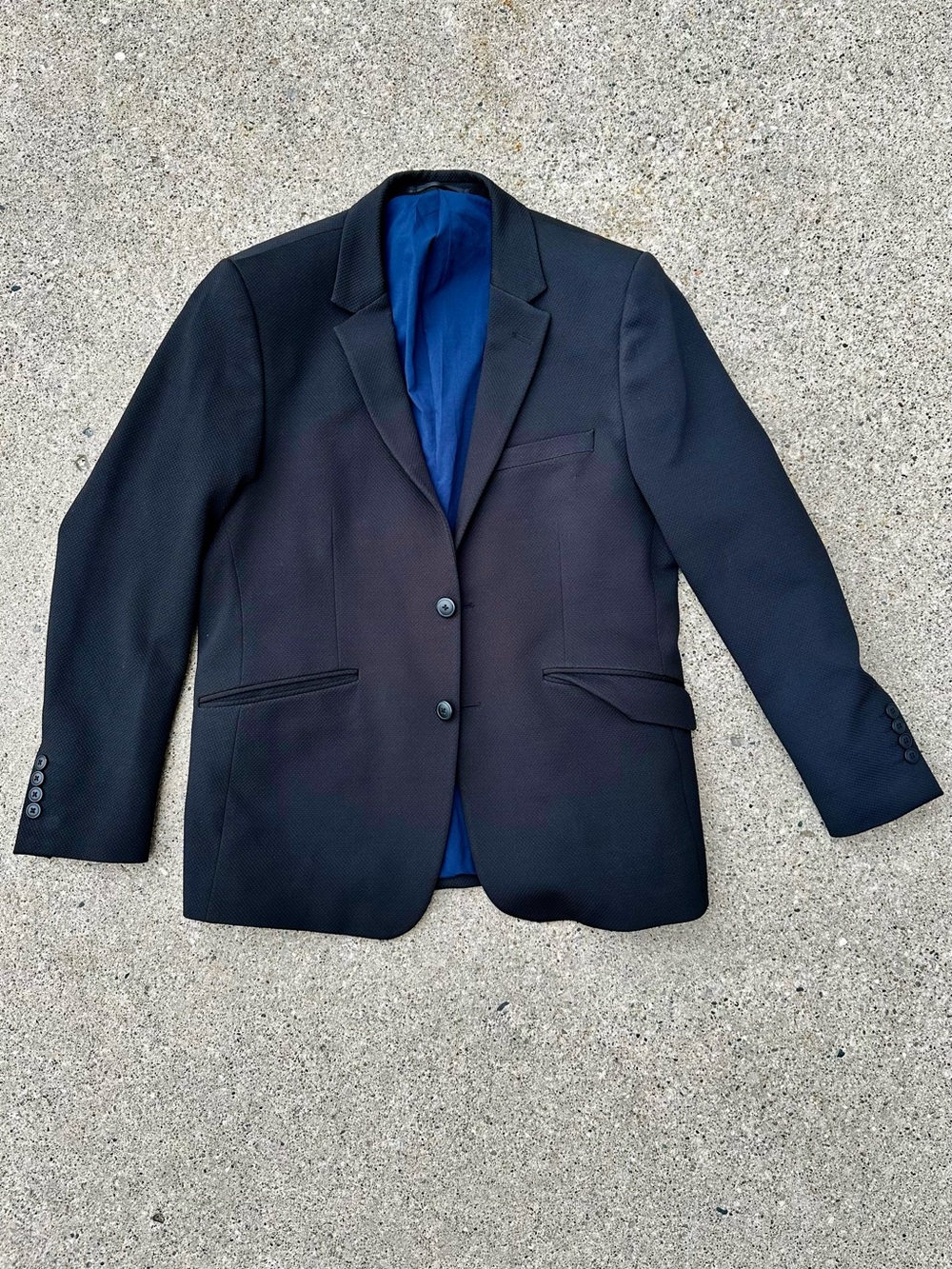 VAN HEUSEN Fashion Formals Ultra Slim Fit Black Two-Button Blazer Sport Coat, S